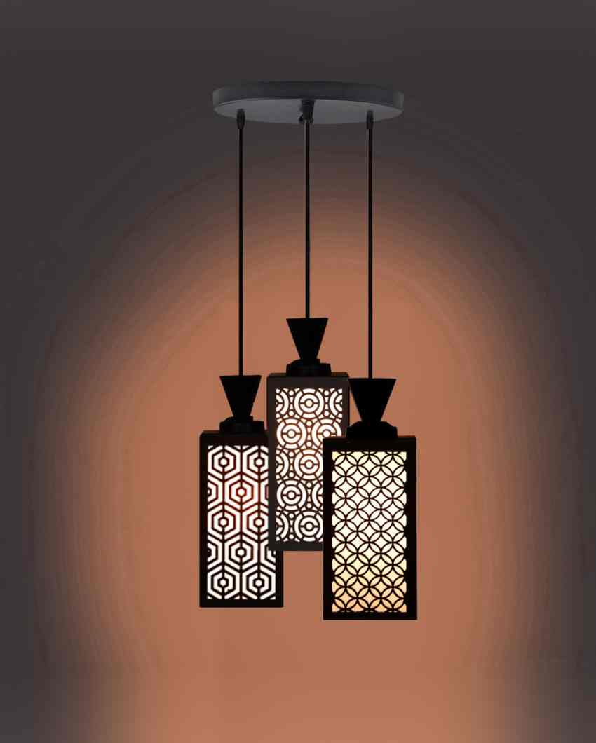 Ästhetik Wooden Pendant 3 Lights Foyer Ceiling Lamp | 8 x 4 x 35 inches