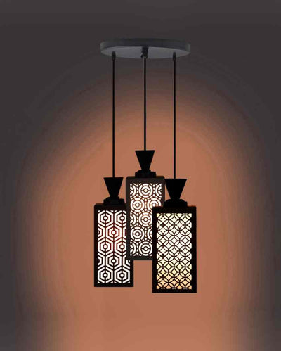 Ästhetik Wooden Pendant 3 Lights Foyer Ceiling Lamp | 8 x 4 x 35 inches