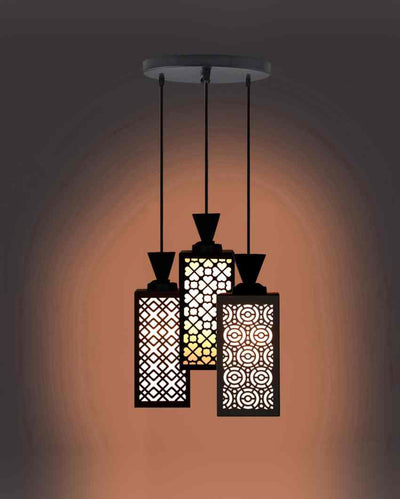 Cálido 3 Lights Wooden Premium Foyer Ceiling Lamp | 8 x 4 x 35 inches