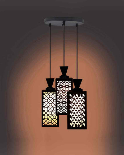 Langlebig 3 Lights Wooden Premium Foyer Ceiling Lamp | 8 x 4 x 35 inches