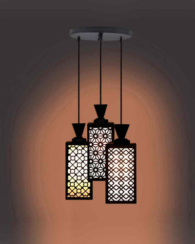 Versatilidad 3 Lights Wooden Premium Foyer Ceiling Lamp | 8 x 4 x 35 inches