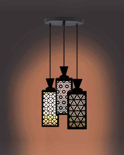 Hochwertig 3 Lights Wooden Premium Foyer Ceiling Lamp | 8 x 4 x 35 inches