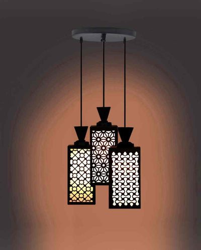 Einzigartig 3 Lights Wooden Premium Foyer Ceiling Lamp | 8 x 4 x 35 inches