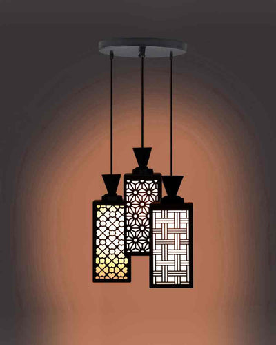 Chick 3 Lights Wooden Premium Foyer Ceiling Lamp | 8 x 4 x 35 inches