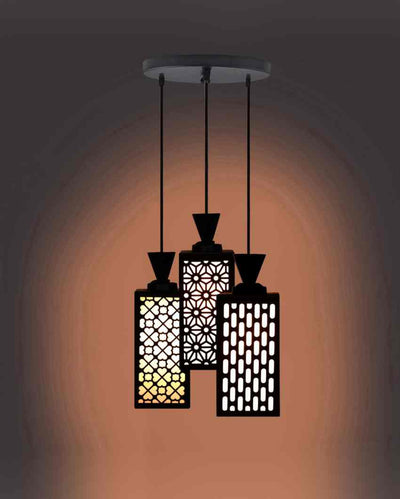 Nic 3 Lights Wooden Premium Foyer Ceiling Lamp | 8 x 4 x 35 inches