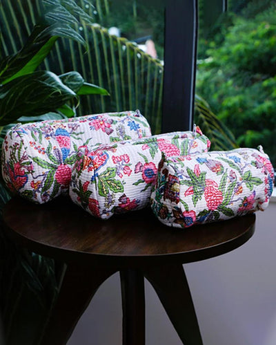 Botanical Bliss Multicolor Bauble Bags | Pack of 3