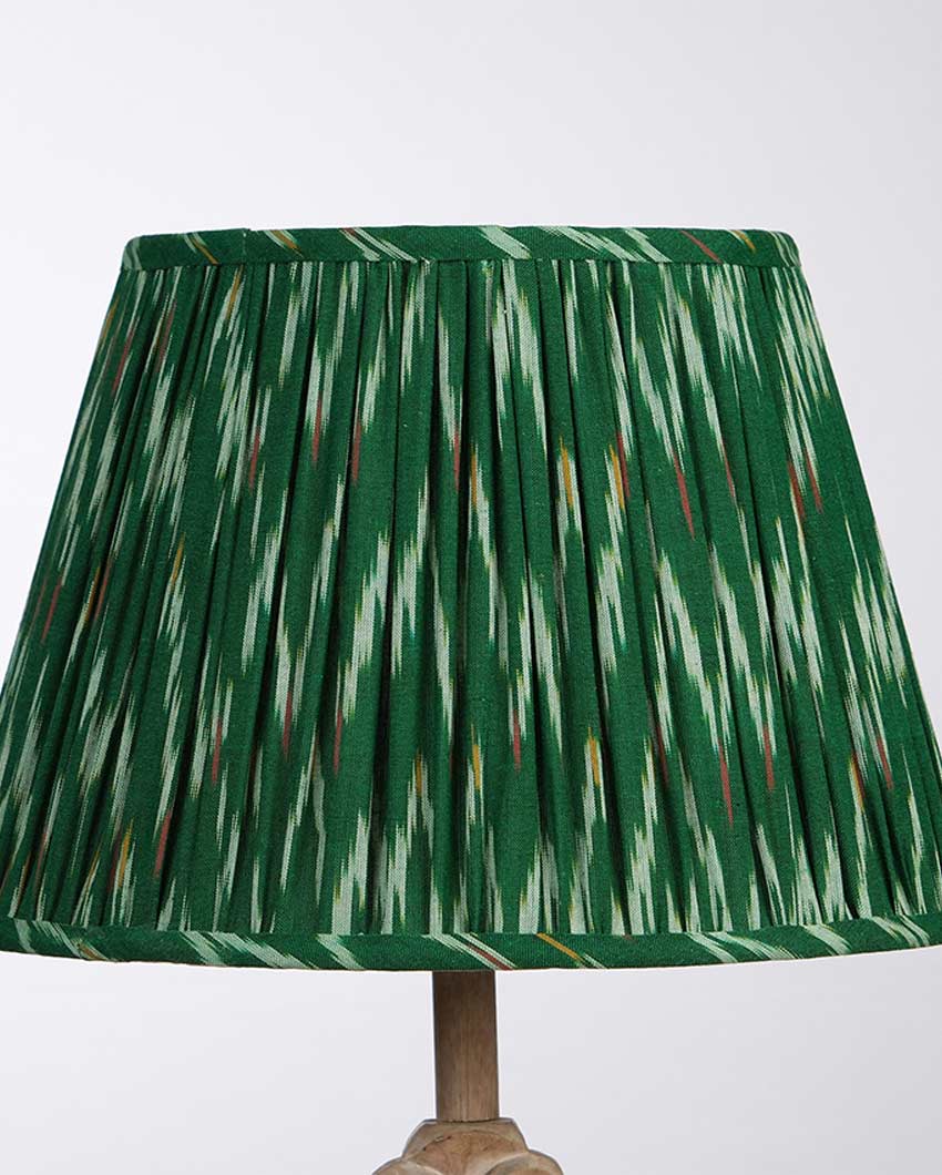 Modern Green Cotton Fabric and Coated Frame Ikat Empire Lampshade