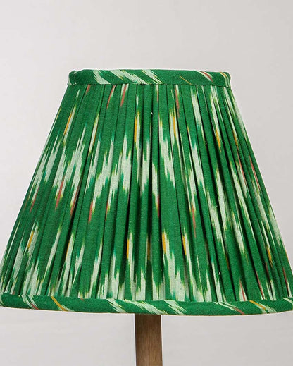 Modern Green Cotton Fabric and Coated Frame Ikat Empire Lampshade