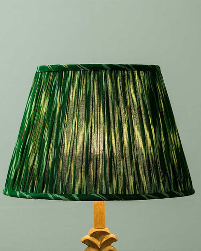 Modern Green Cotton Fabric and Coated Frame Ikat Empire Lampshade