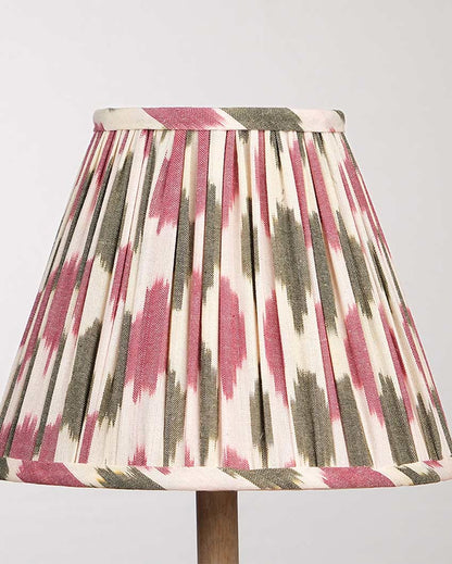 Trendy Pink Cotton Fabric and Coated Frame Ikat Empire Lampshade