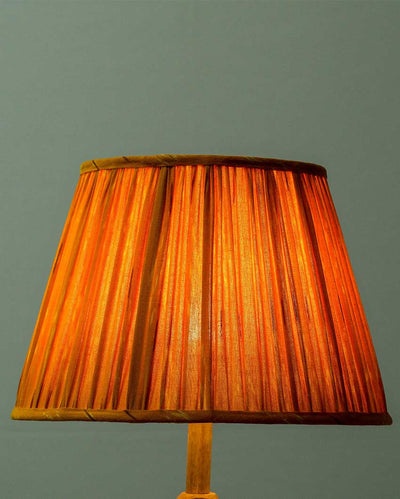 Vibrant Orange Cotton Fabric and Coated Frame Ikat Empire Lampshade