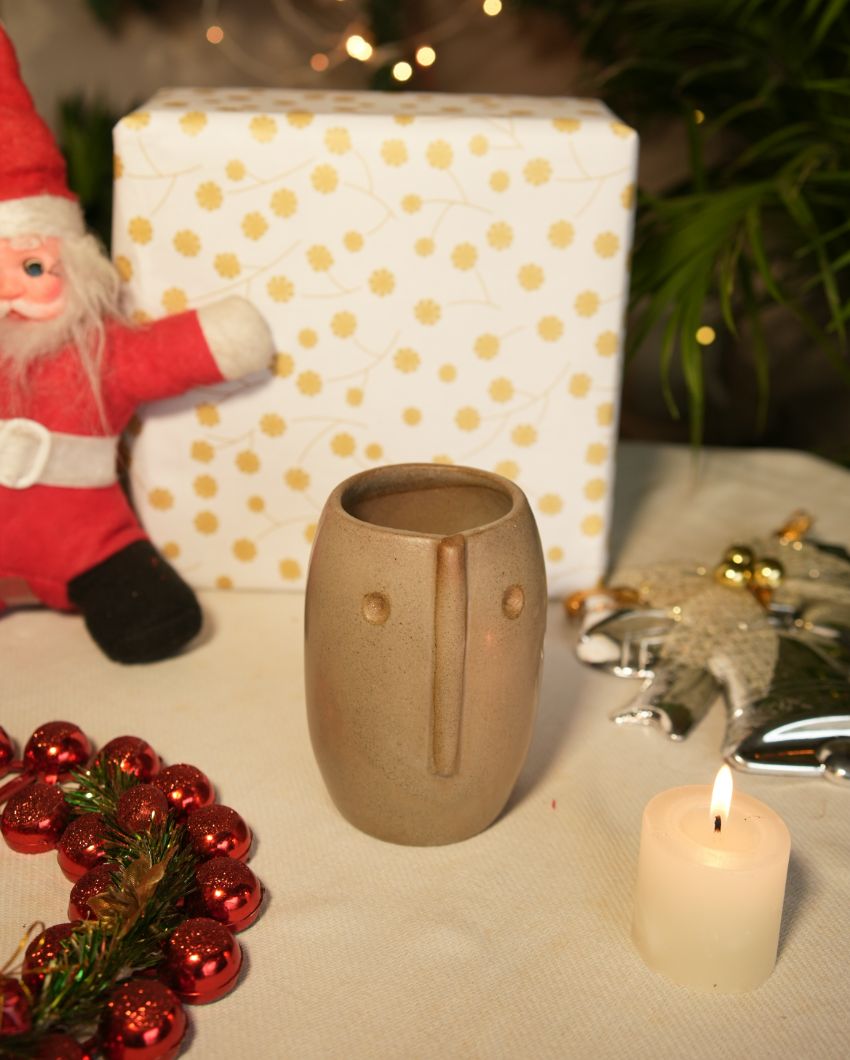 Radian Christmas Santa Vase Beige