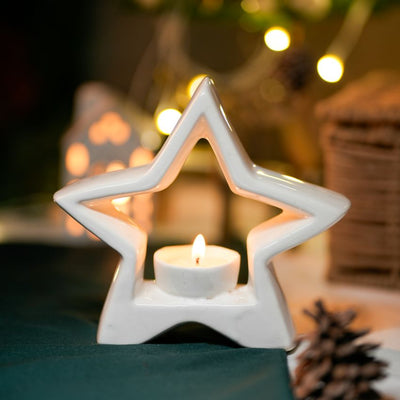 Star Shaped Tea Light Candle Holder | 6 x 7 inches