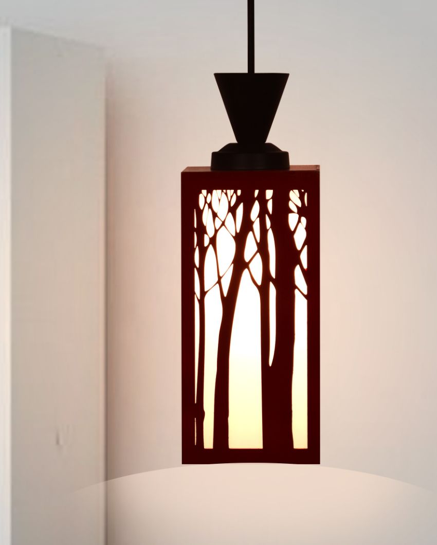 Contemporary Style Wooden Style Creative Pendant Lamp | 4 x 4 x 36 inches