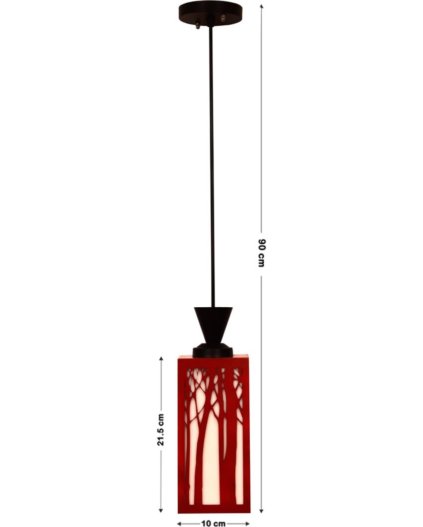 Contemporary Style Wooden Style Creative Pendant Lamp | 4 x 4 x 36 inches