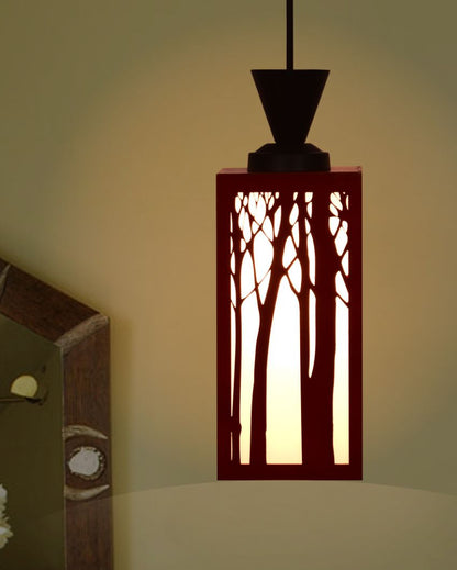 Warm Glow Piece Wooden Style Creative Pendant Lamp | 4 x 4 x 36 inches