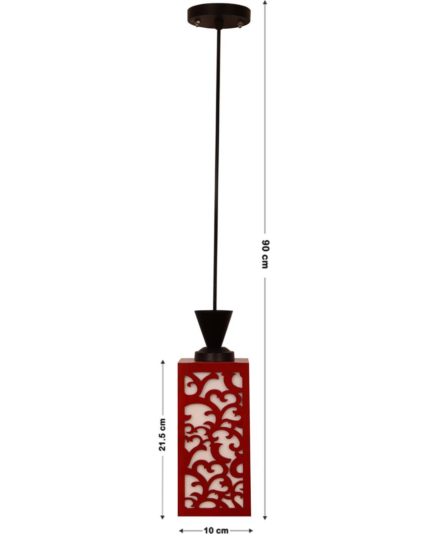 Artisan Inspired Wooden Style Creative Pendant Lamp | 4 x 4 x 36 inches