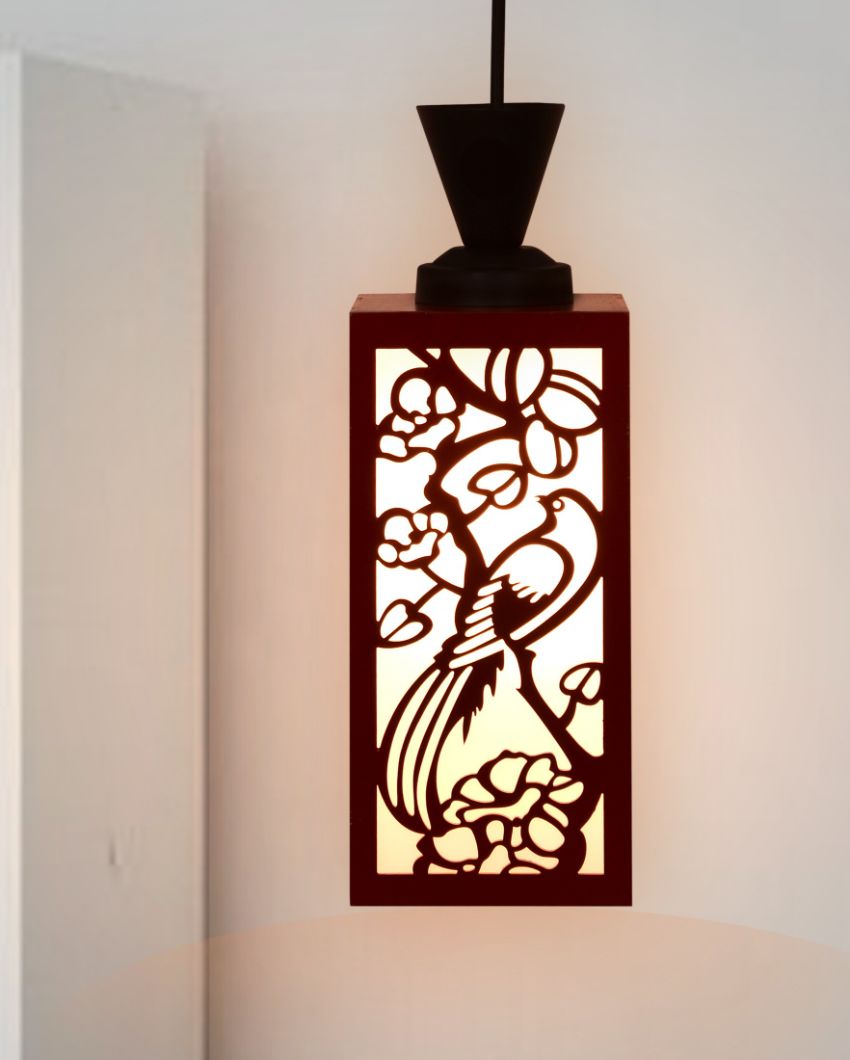 Beautifully Crafted Wooden Design Creative Pendant Lamp | 4 x 4 x 36 inches