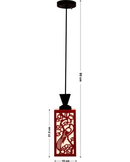 Beautifully Crafted Wooden Design Creative Pendant Lamp | 4 x 4 x 36 inches