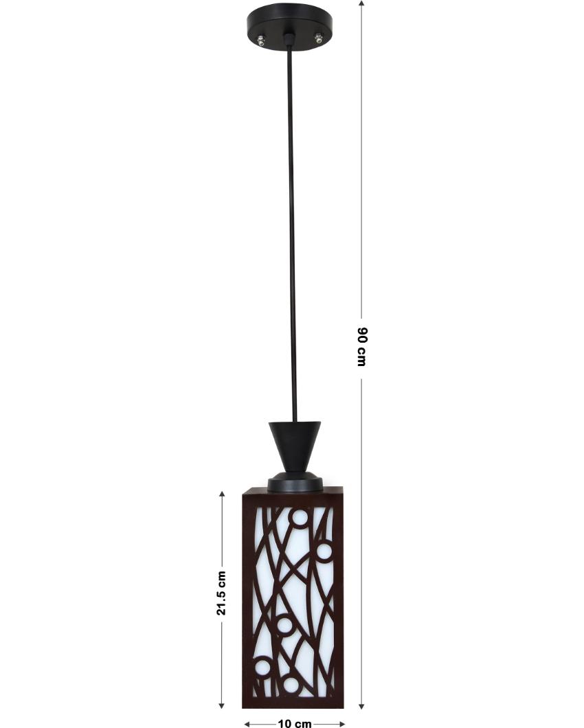 Warm Glow Craft Wooden Style Creative Pendant Lamp | 4 x 4 x 36 inches