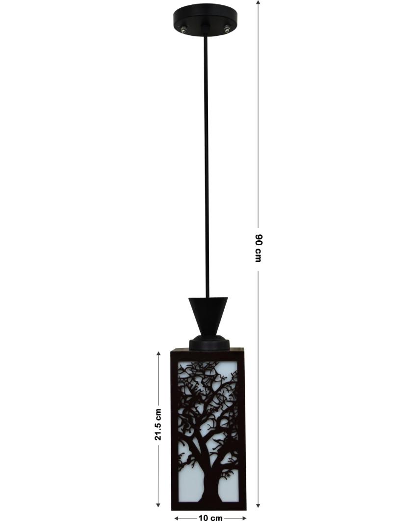 Sleeky Look Wooden Style Creative Pendant Lamp | 4 x 4 x 36 inches