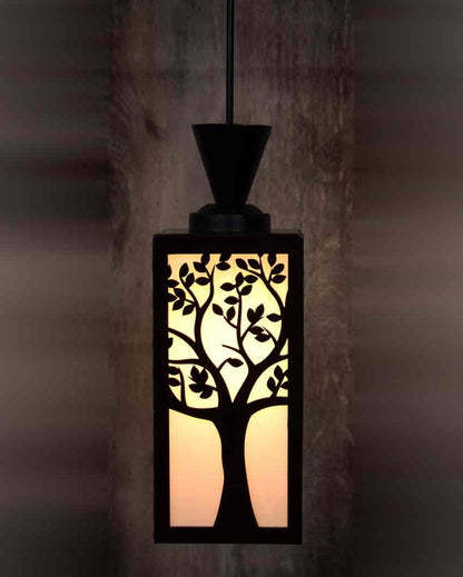 Intricately Designed Wooden Style Creative Pendant Lamp | 4 x 4 x 36 inches