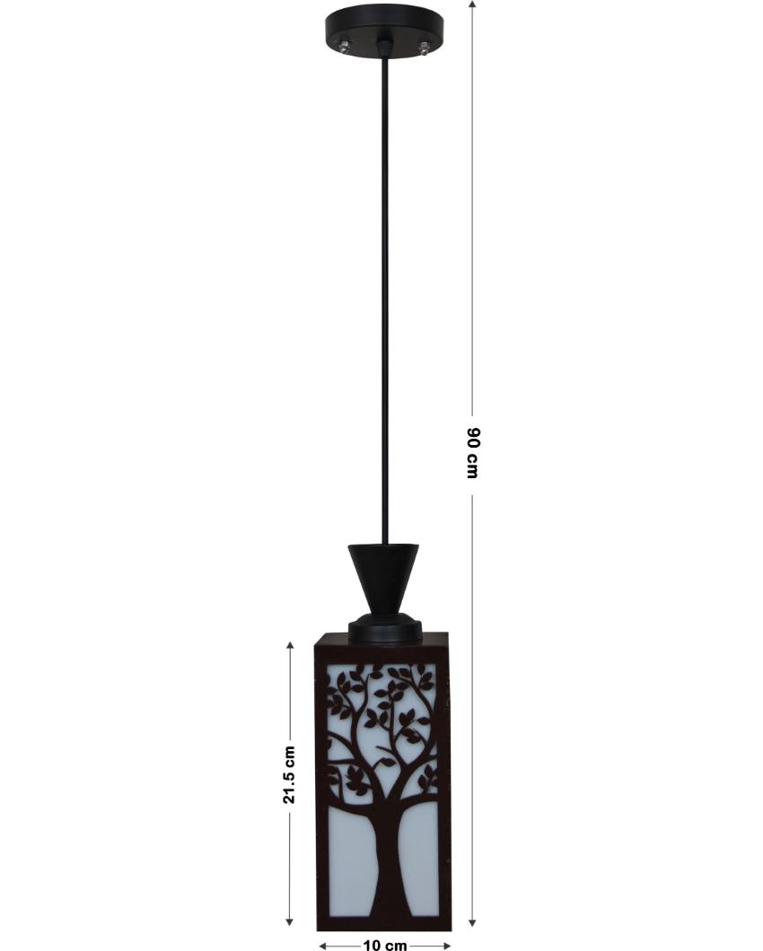 Intricately Designed Wooden Style Creative Pendant Lamp | 4 x 4 x 36 inches