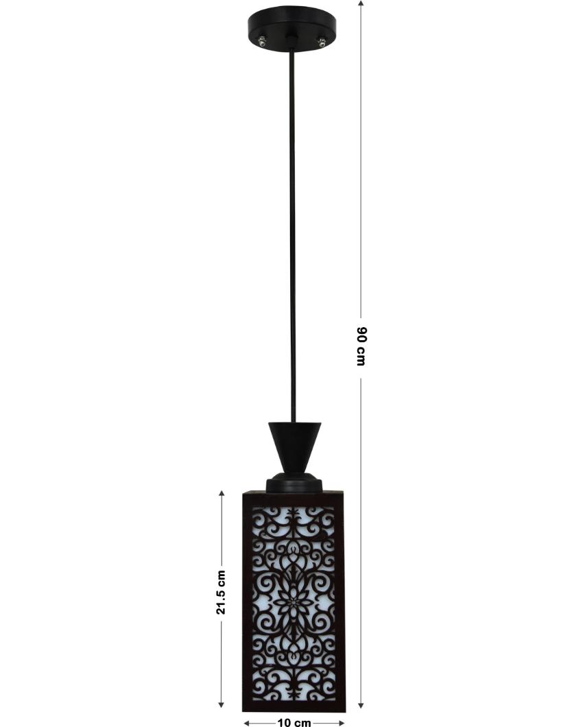 Beautiful Craft Wooden Style Creative Pendant Lamp | Set of 2 | 4 x 4 x 36 inches