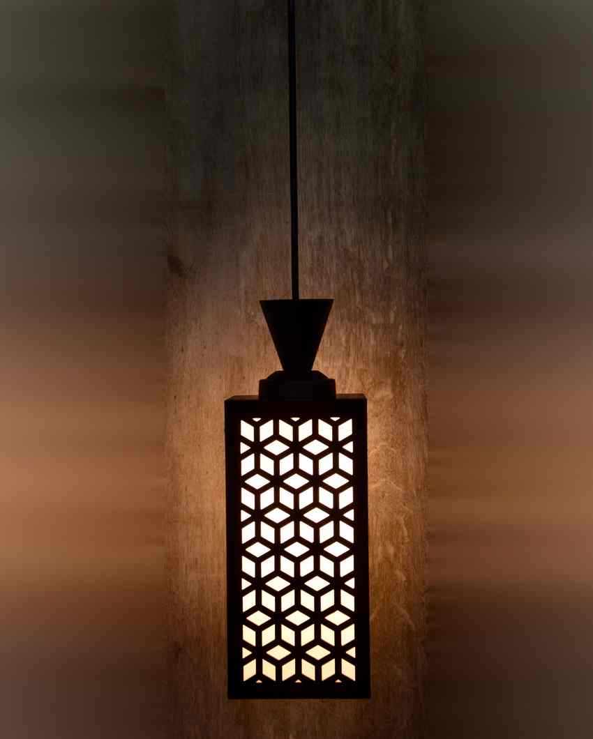 Artisan Sculpted Wooden Style Creative Pendant Lamp | Set of 2 | 4 x 4 x 36 inches