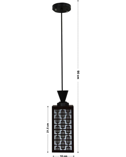 Sleek Piece Wooden Style Creative Pendant Lamp | 4 x 4 x 8 inches