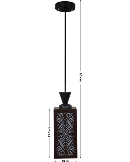 Contemporary Design Wooden Style Creative Pendant Lamp | 4 x 4 x 8 inches