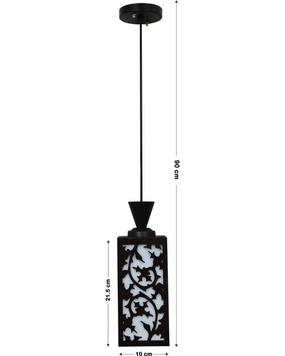 Artisan Finished Wooden Style Creative Pendant Lamp | Set of 2 | 4 x 4 x 36 inches