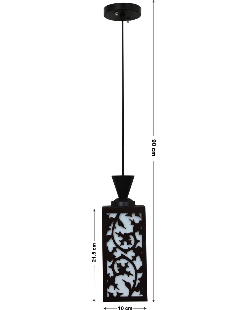 Artisan Finish Wooden Style Creative Pendant Lamp | 4 x 4 x 8 inches