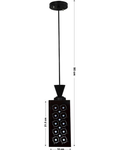 Elegant Craft Wooden Style Creative Pendant Lamp | 4 x 4 x 8 inches