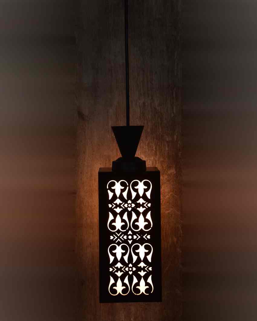 Ornamental Craft Wooden Style Creative Pendant Lamp | 4 x 4 x 8 inches