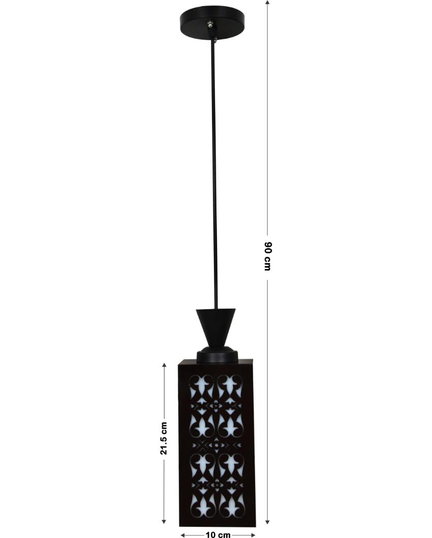 Ornamental Craft Wooden Style Creative Pendant Lamp | 4 x 4 x 8 inches