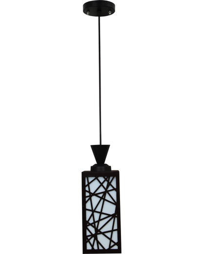 Texturally Interesting Wooden Style Creative Pendant Lamp | 4 x 4 x 8 inches