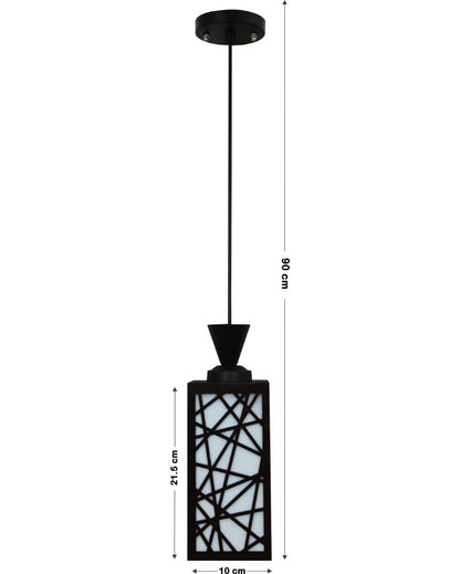 Texturally Interesting Wooden Style Creative Pendant Lamp | 4 x 4 x 8 inches