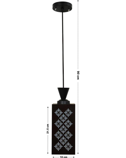 Exquisite Craft Wooden Style Creative Pendant Lamp | 4 x 4 x 8 inches