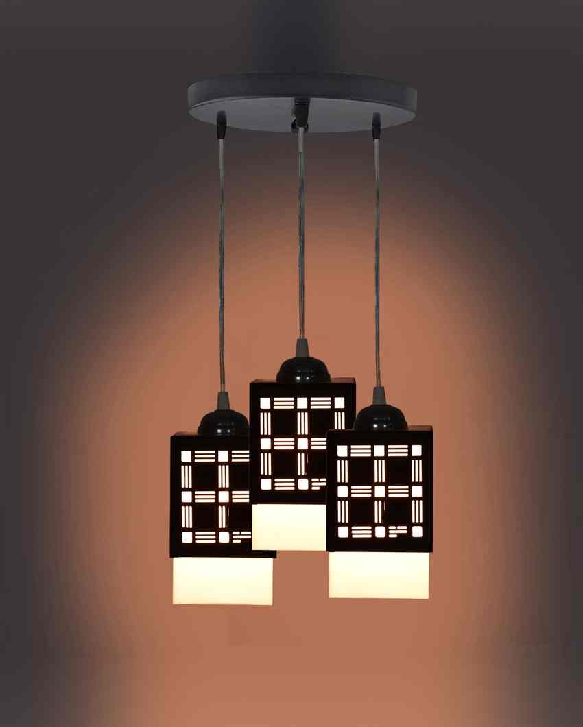 Nic Wooden 3 Lights Pendant Hallway Ceiling Lamp | 5 x 6 x 32 inches