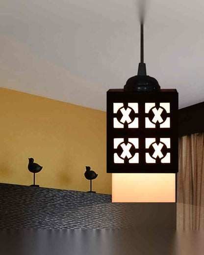 Rustikal 3 Lights Hallway Wooden Pendant Ceiling Lamp | 5 x 6 x 32 inches