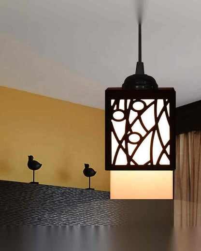 Clásico Wooden Pendant 3 Lights Hallway Ceiling Lamp | 5 x 6 x 32 inches