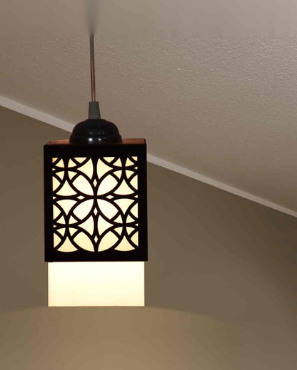 Ambiente 3 Shades Wooden Pendant Hanging Ceiling Lamp | 5 x 6 x 32 inches