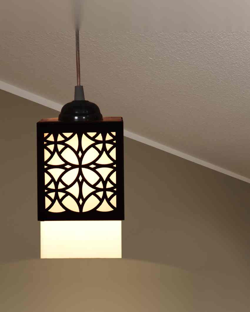 Artisan 3 Lights Wooden Premium Hallway Ceiling Lamp | 5 x 6 x 32 inches