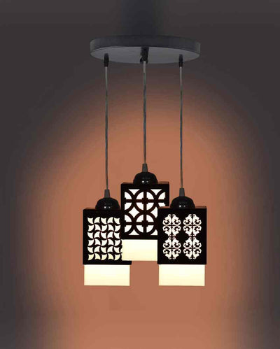 Ästhetik Wooden 3 Lights Pendant Hallway Ceiling Lamp | 5 x 6 x 32 inches