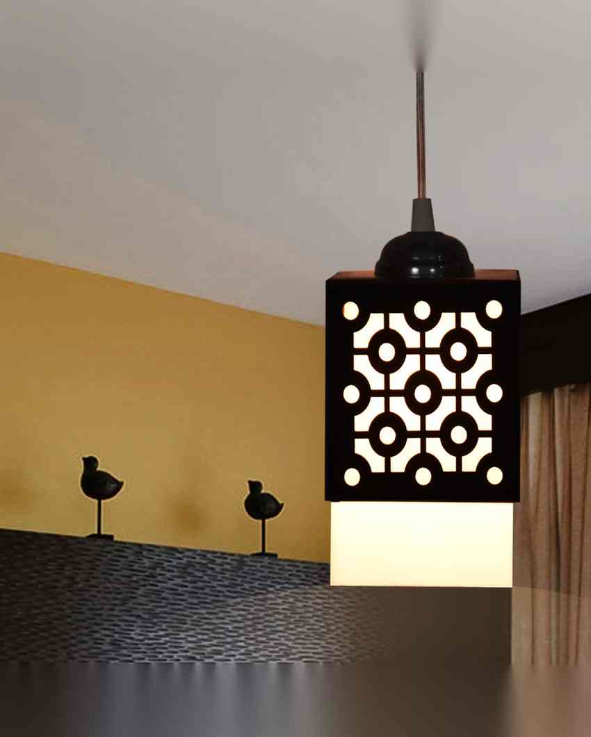 Artisan Wooden 3 Lights Pendant Hallway Ceiling Lamp | 5 x 6 x 32 inches