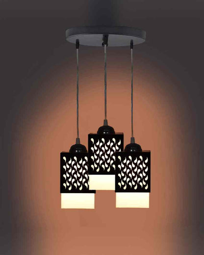 Artesanía 3 Lights Hallway Wooden Pendant Ceiling Lamp | 5 x 6 x 32 inches