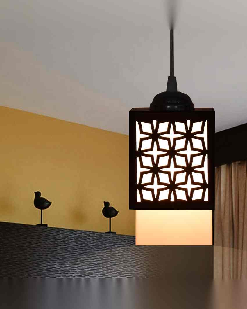 Eleganz 3 Lights Wooden Premium Hallway Ceiling Lamp | 5 x 6 x 32 inches