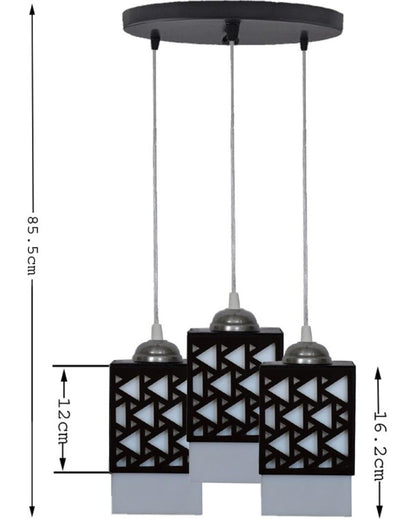 Verarbeitung 3 Lights Hallway Wooden Pendant Ceiling Lamp | 5 x 6 x 32 inches