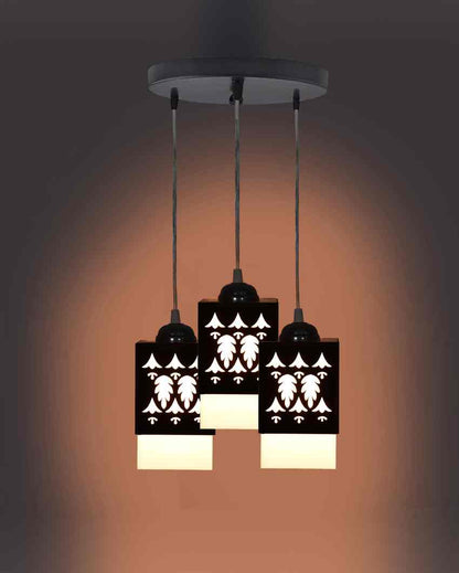 Hängend 3 Shades Wooden Pendant Ceiling Lamp | 5 x 6 x 32 inches